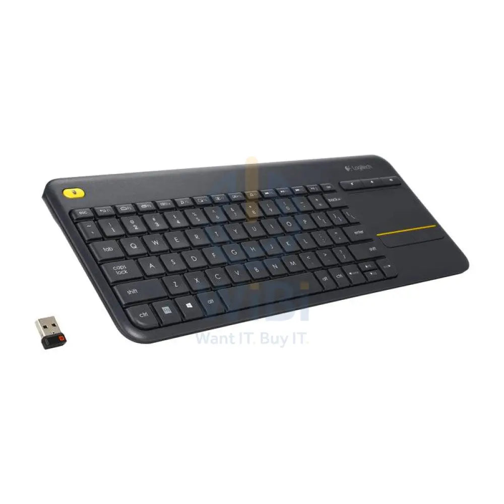 Logitech K400 Plus Wireless Touch Keyboard - 2.40GHz / Up to 10m / Wi-Fi / Black - Keyboard - Cables & Peripherals