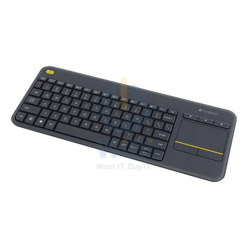 Logitech K400 Plus Wireless Touch Keyboard - 2.40GHz / Up to 10m / Wi-Fi / Black - Keyboard - Cables & Peripherals