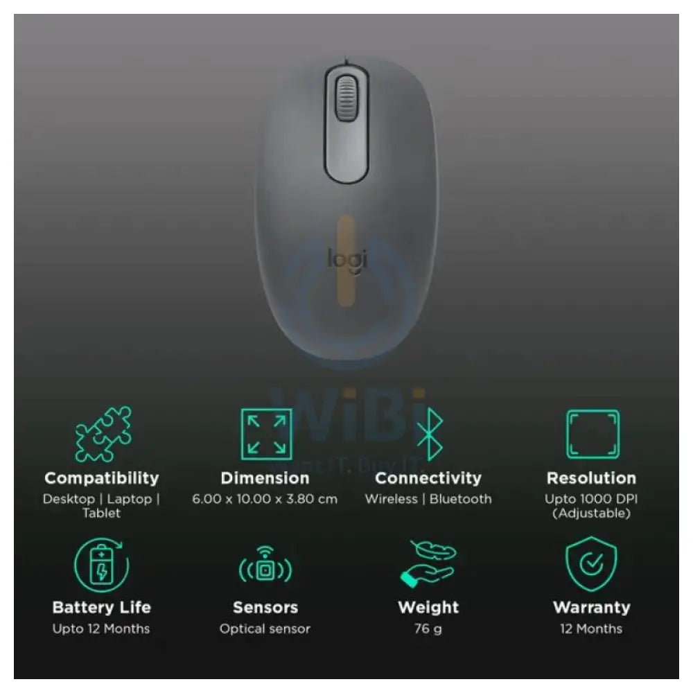 لوجيتيك م196 بلوتوث ماوس - جرافيت اكسسوارات > لوحة مفاتيح ماوس