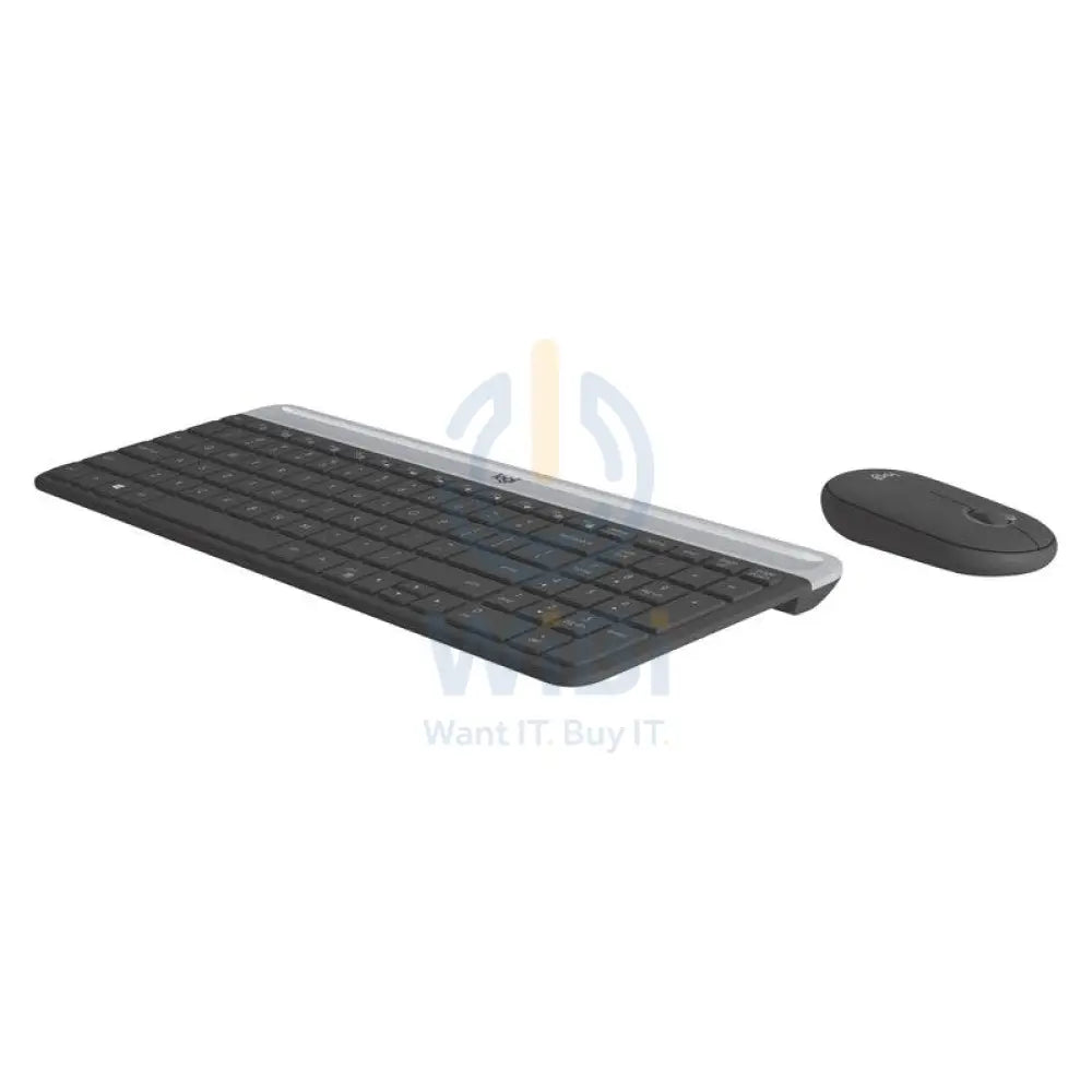 لوجيتيك MK470 MK470 نحيف لاسلكي كومبو - 2.40 جيجا هرتز / فوق إلى 10 م / نانو يو اس بي لاسلكي / جرافيت - لوحة مفاتيح ماوس وكومبو كومبو