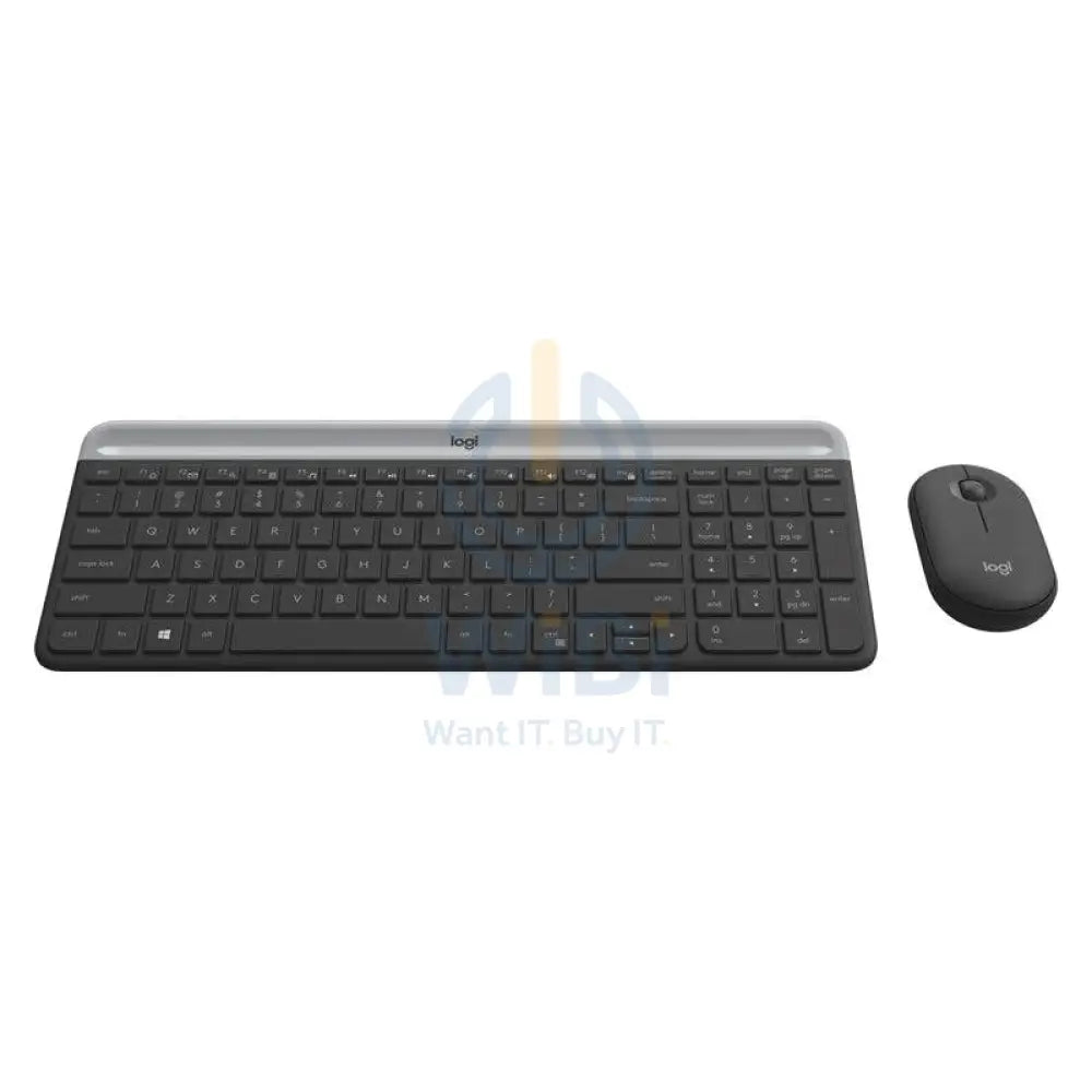 لوجيتيك MK470 MK470 نحيف لاسلكي كومبو - 2.40 جيجا هرتز / فوق إلى 10 م / نانو يو اس بي لاسلكي / جرافيت - لوحة مفاتيح ماوس وكومبو كومبو