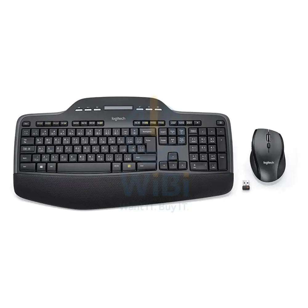 Logitech MK710 Performance Wireless Combo - 2.40GHz / Up to 10m / USB Wireless Receiver / Arb/Eng / Black - Keyboard &