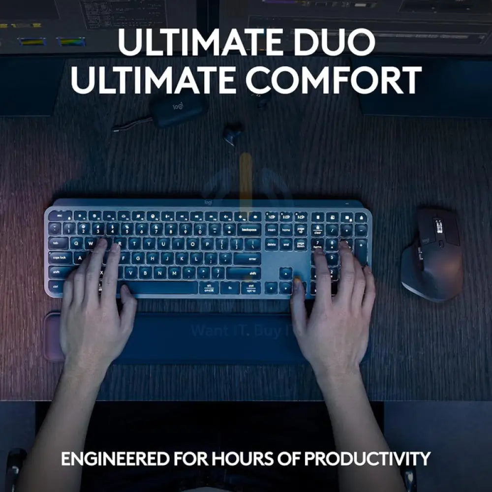 Logitech MX Keys S Keyboard Mouse Combo - Graphite (Eng/Arb) Accessories > Keyboard & Mouse