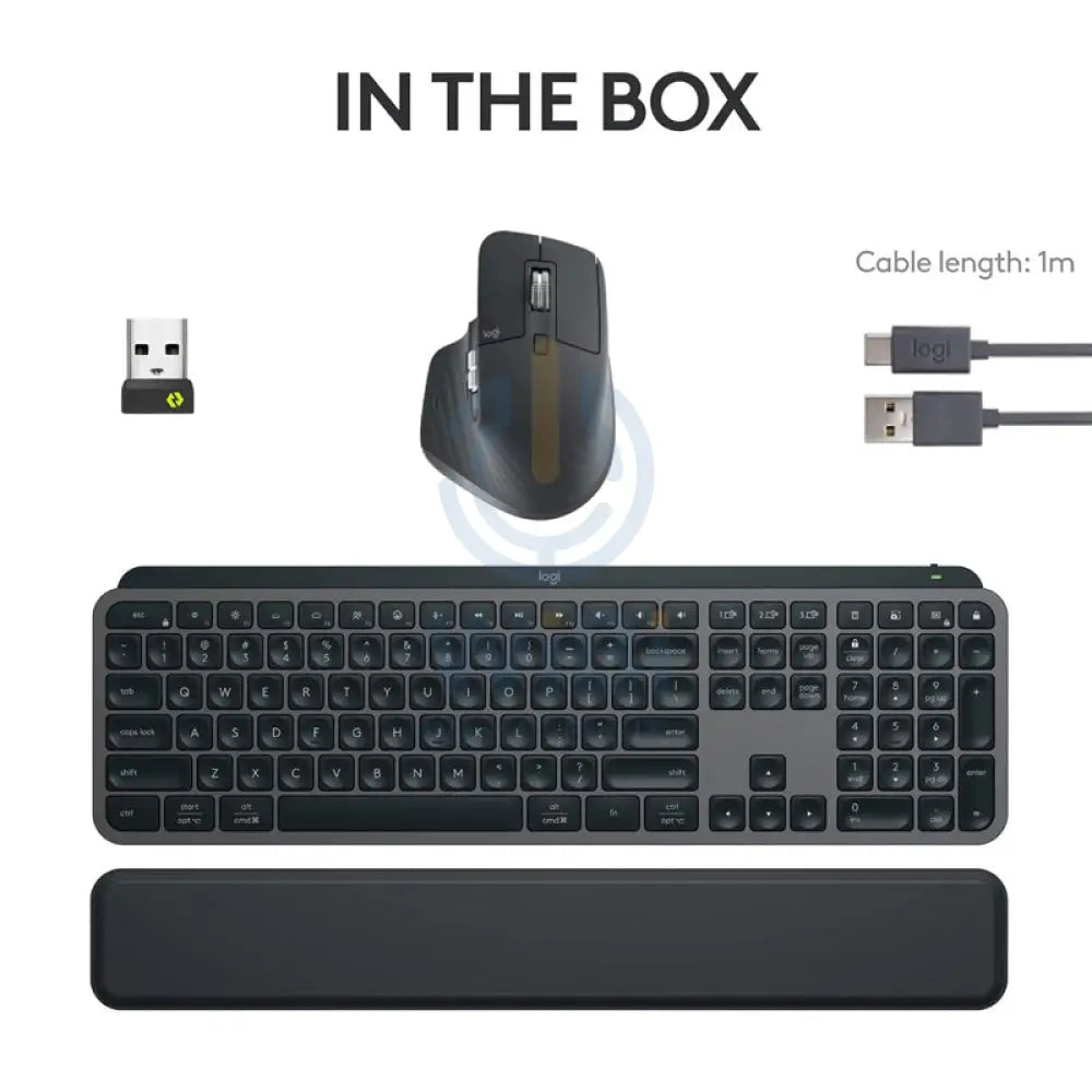 Logitech MX Keys S Keyboard Mouse Combo - Graphite (Eng/Arb) Accessories > Keyboard & Mouse