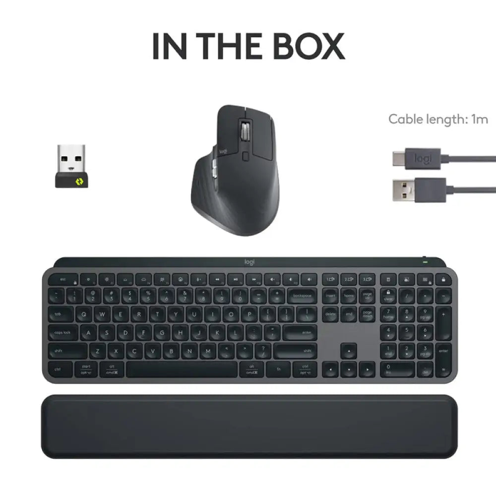 Logitech MX Keys S Keyboard Mouse Combo - Graphite (Eng/Arb) Accessories > Keyboard & Mouse