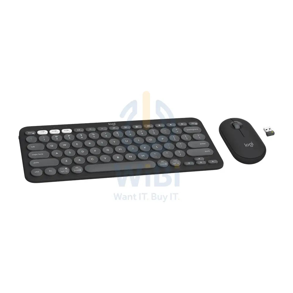 Logitech Pebble 2 Keyboard Mouse Combo - Tonal Graphite (Eng/Arb) Accessories > Keyboard & Mouse