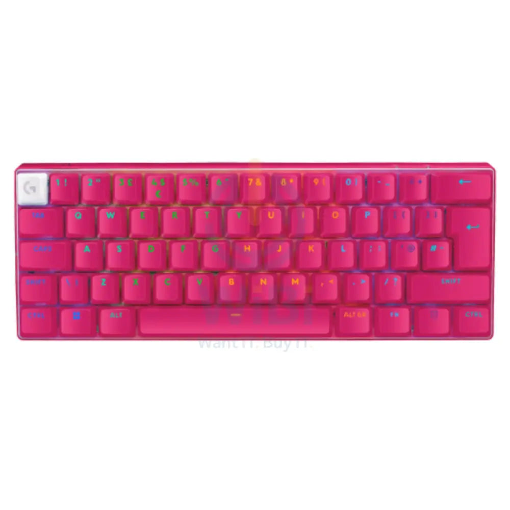 Logitech PRO X 60 LIGHTSPEED Wireless Gaming Keyboard - Magenta Accessories > Keyboard & Mouse