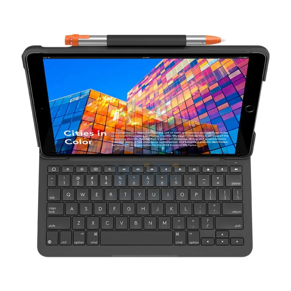 لوجيتيك نحيف لوحة مفاتيح Folio for ايباد اير 10.5’’الثالث الجيل) - جرافيت / Arabic اكسسوارات > هواتف & تابلت >