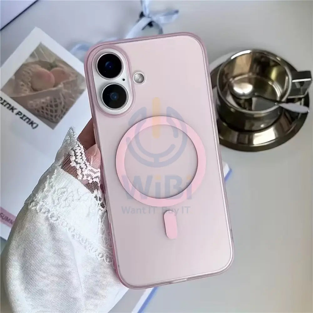 MagSafe Frosted Phone Case for iPhone 17 - Pink Accessories > Mobiles & Tablets > Mobiles > Covers & Cases