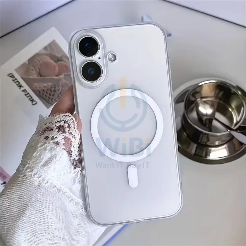 MagSafe Frosted Phone Case for iPhone 17 - Transparent Accessories > Mobiles & Tablets > Mobiles > Covers & Cases