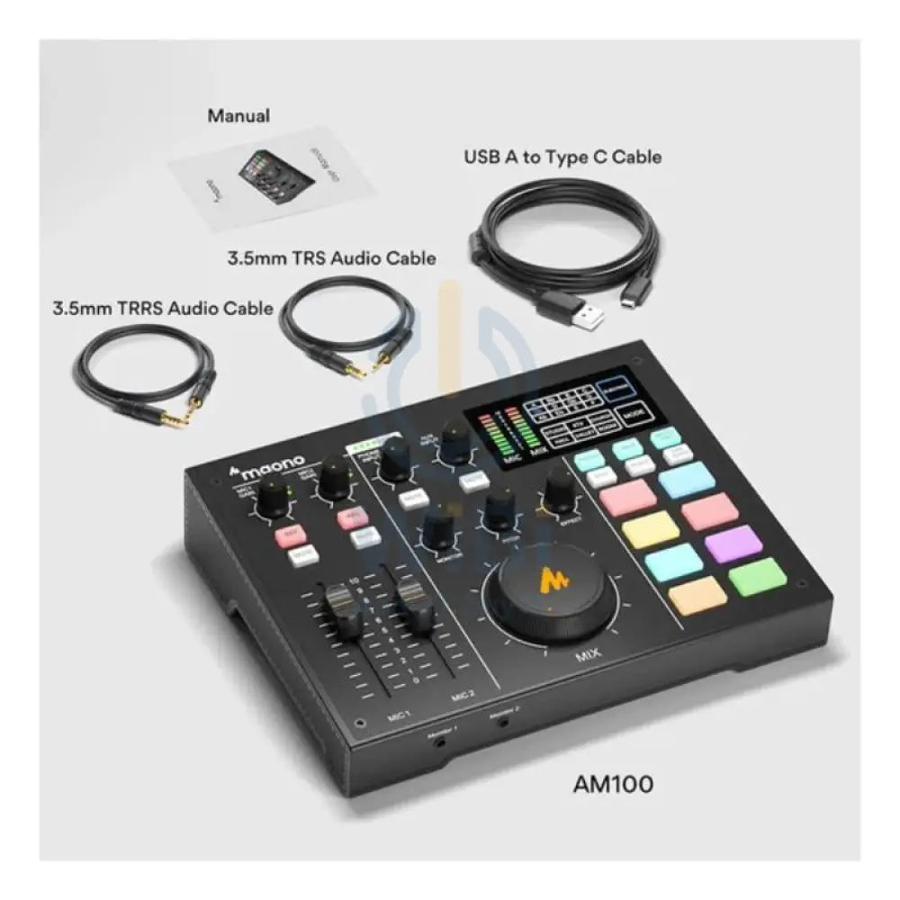 Maonocaster AM100 All-In-One Podcast Production Studio - Black Accessories > Audio > Audio Mixer