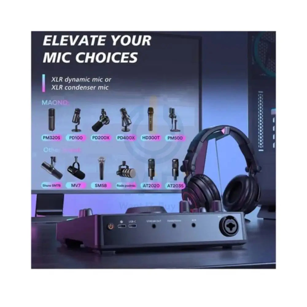 Maonocaster AMC2 NEO One-Stop Streaming Audio Mixer & Sound Card - Black Accessories > Audio > Audio Mixer