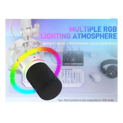 Maonocaster PD200X USB/XLR Dynamic Gaming RGB Microphone - White Accessories > Audio > Microphone
