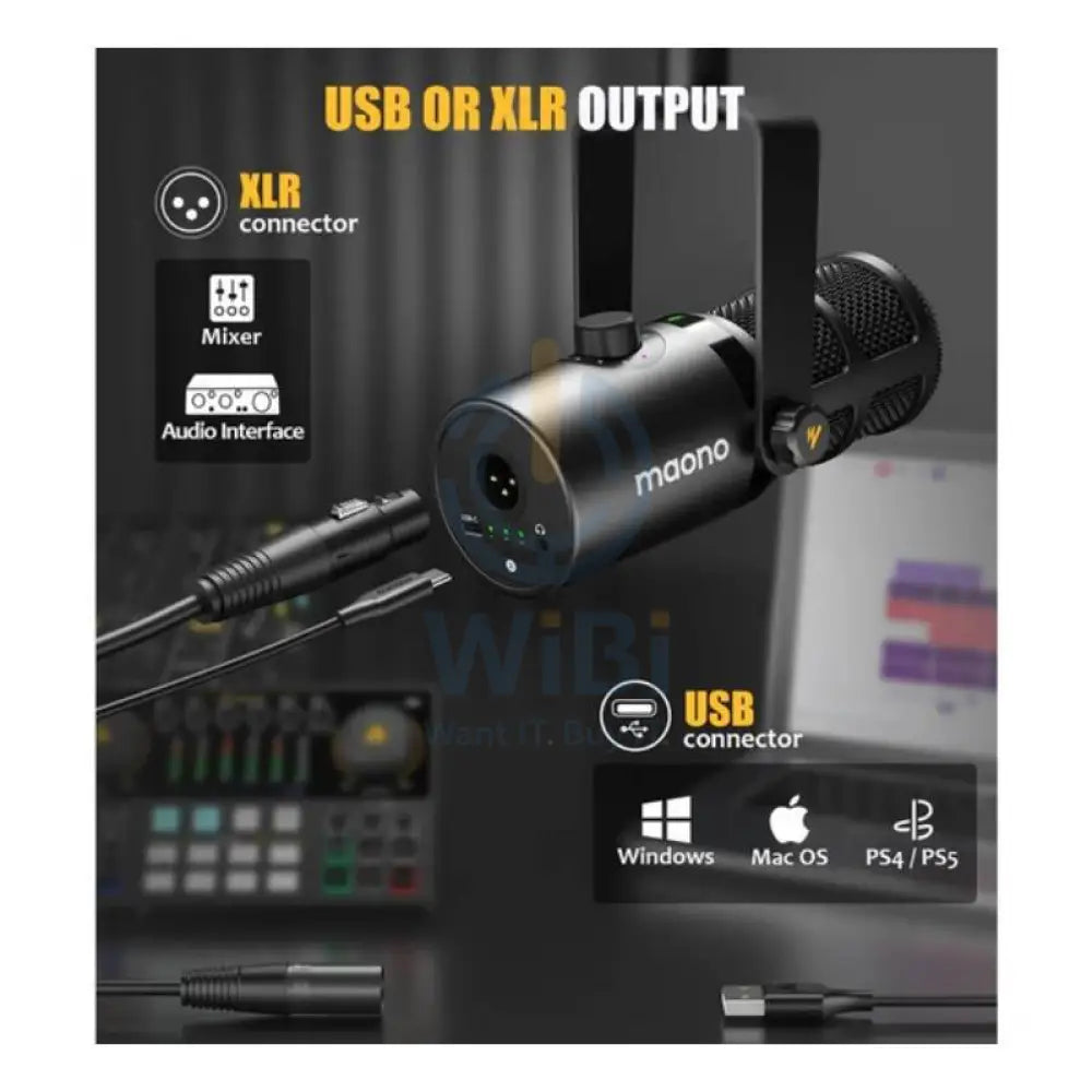 ماونوكاستر PD400X يو اس بي ديناميكي ميكروفون - أسود اكسسوارات الصوت > ميكروفون