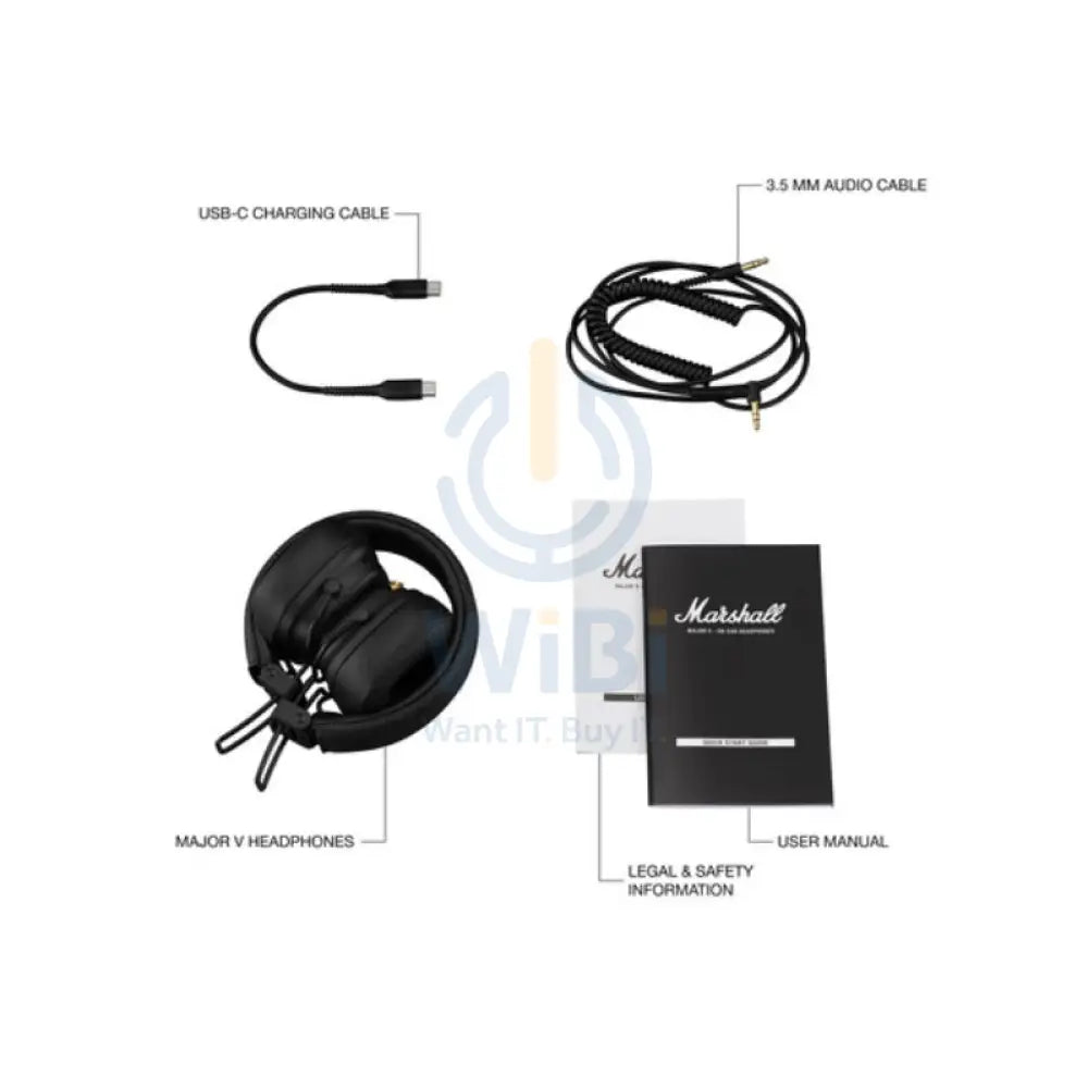 Marshall Major V Wireless Headphones - Black Accessories > Audio > Headphones