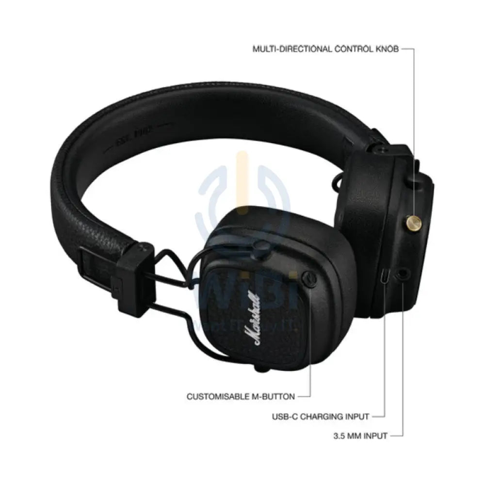 Marshall Major V Wireless Headphones - Black Accessories > Audio > Headphones