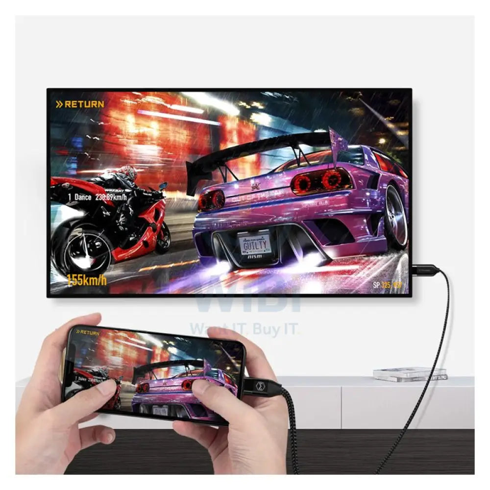 Mcdodo 4K High Resolution HDMI Cable - HDMI / USB-C / 2 Meters / Black