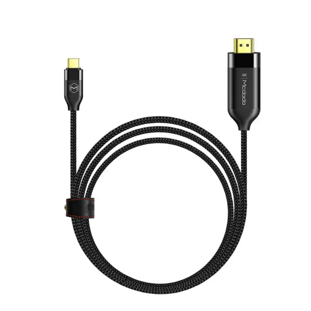 Mcdodo 4K High Resolution HDMI Cable - HDMI / USB-C / 2 Meters / Black