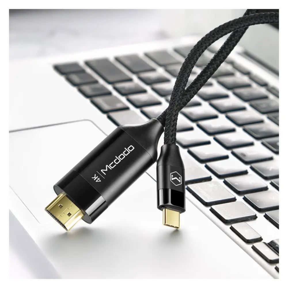 Mcdodo 4K High Resolution HDMI Cable - HDMI / USB-C / 2 Meters / Black