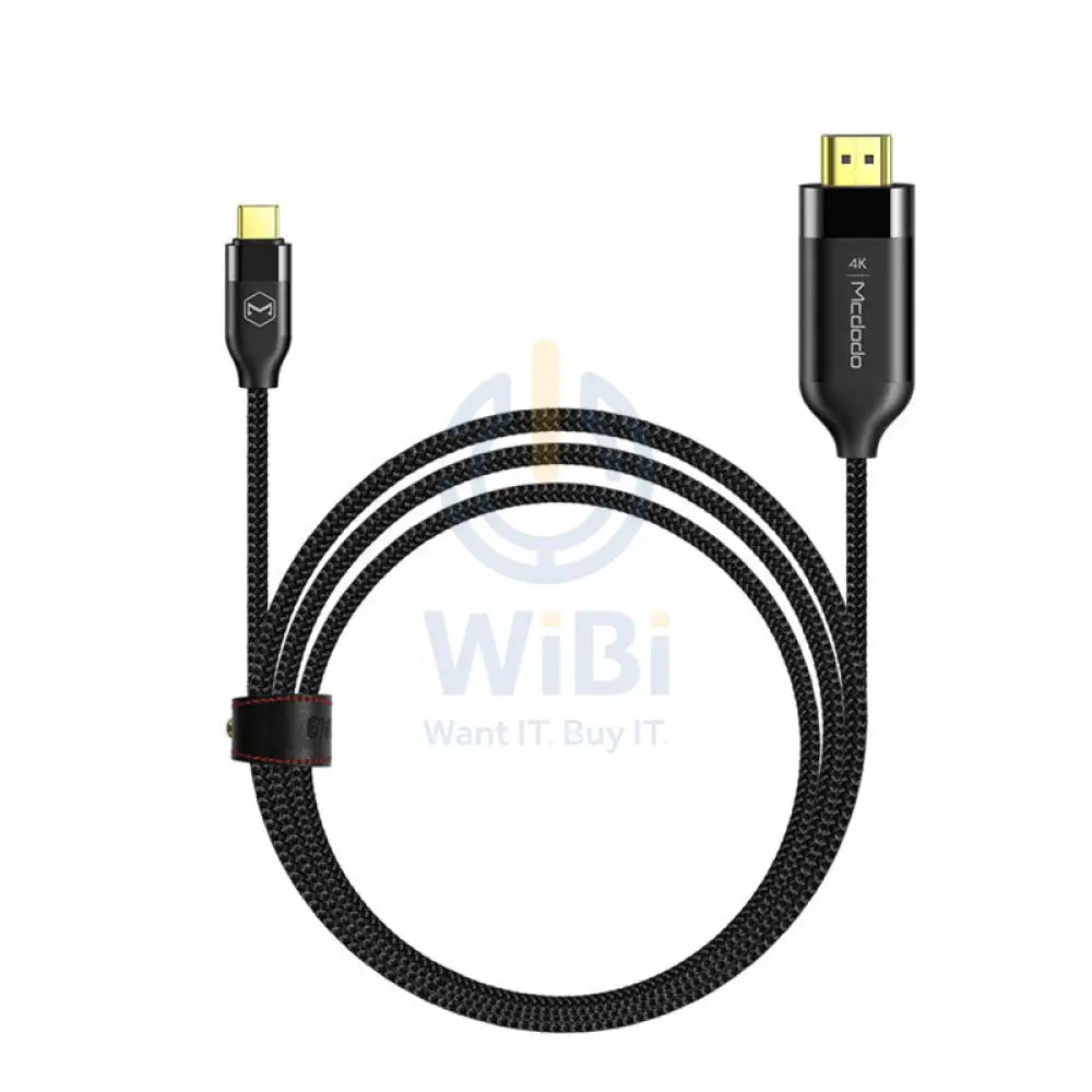 Mcdodo 4K High Resolution HDMI Cable - HDMI / USB-C / 2 Meters / Black