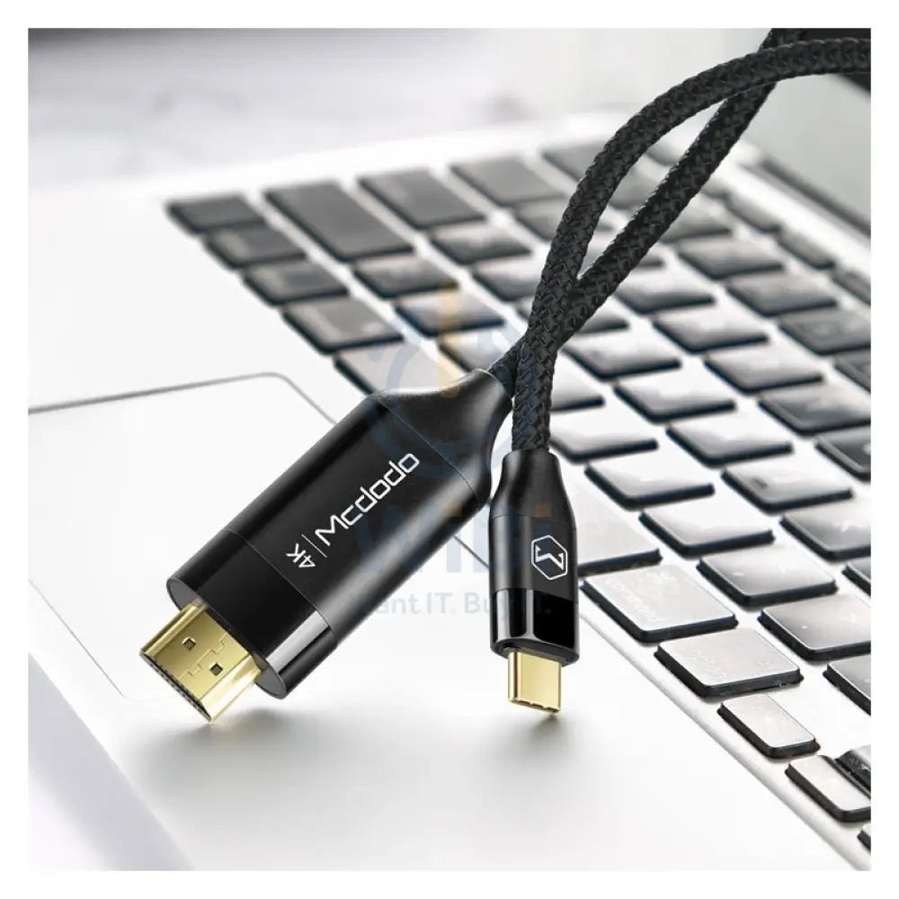 Mcdodo 4K High Resolution HDMI Cable - HDMI / USB-C / 2 Meters / Black