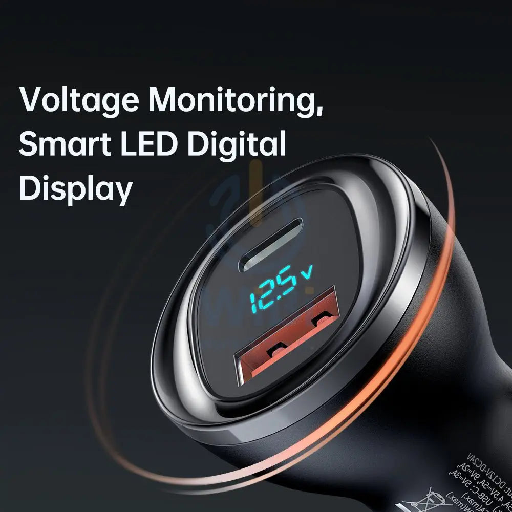 Mcdodo 95W PD + 5A Type-C + USB-A Port Digital Display Fast Car Charger Accessories > Power Adapters