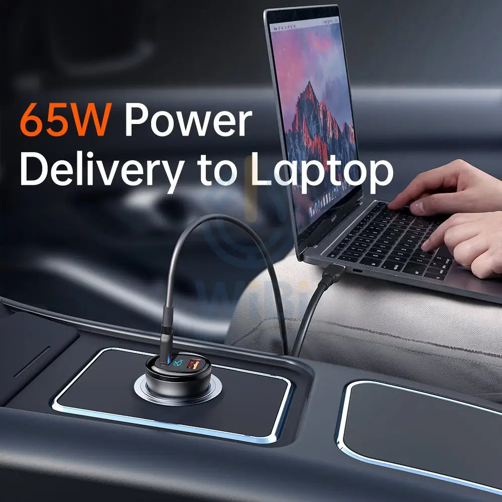 Mcdodo 95W PD + 5A Type-C + USB-A Port Digital Display Fast Car Charger Accessories > Power Adapters