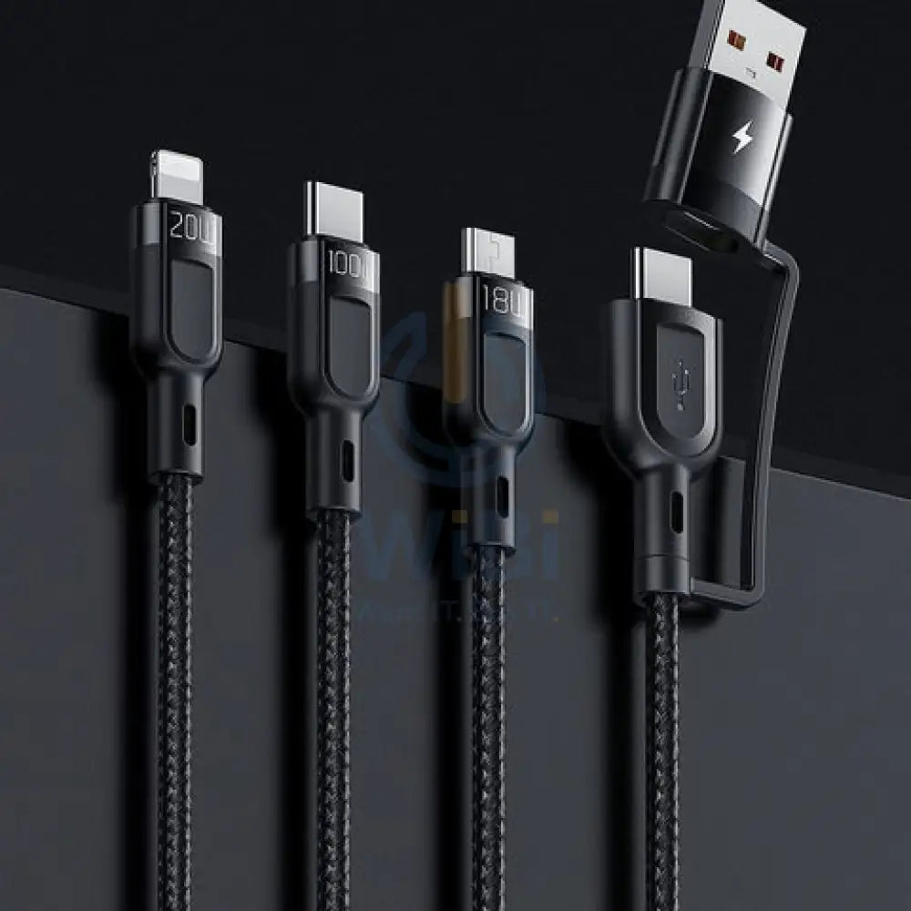 Mcdodo Ca-8800 Multifunction Data Cable - 2 In 3 PD USB-C / USB-A / Lightning / 1.2 Meters / Black Accessories > Cables