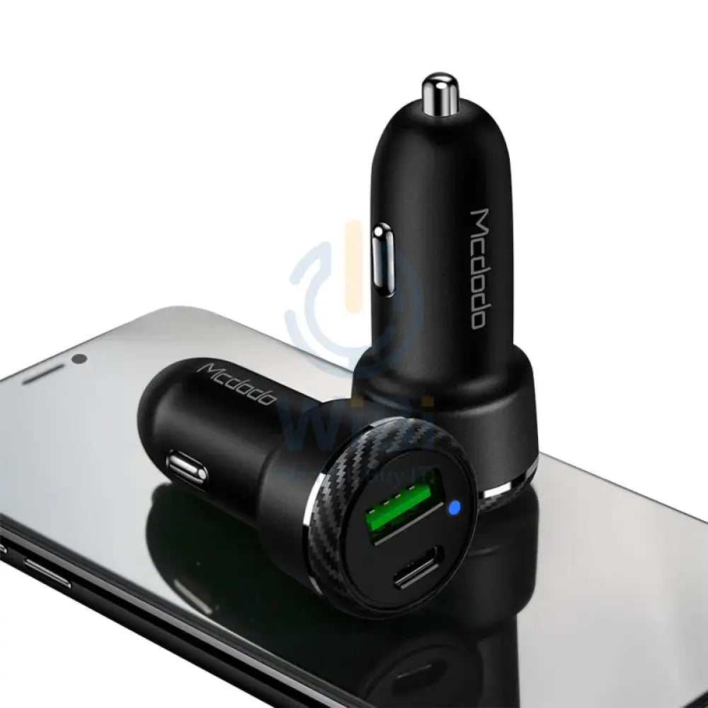 ماكدودو CC-5970 مزدوج منافذ يو اس بي دي 20 واط يو اس بي QC3.0 سريع شاحن سيارة - 38 واط / أسود اكسسوارات > هواتف & تابلت >
