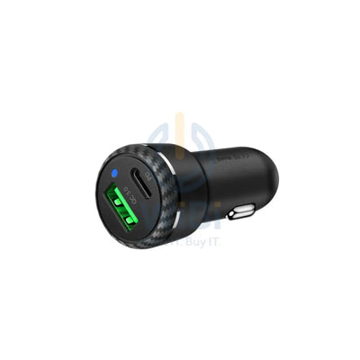 Mcdodo CC-5970 Dual Ports USB-C PD 20W USB-A QC3.0 Fast Car Charger - 38W / Black Accessories > Mobiles & Tablets >