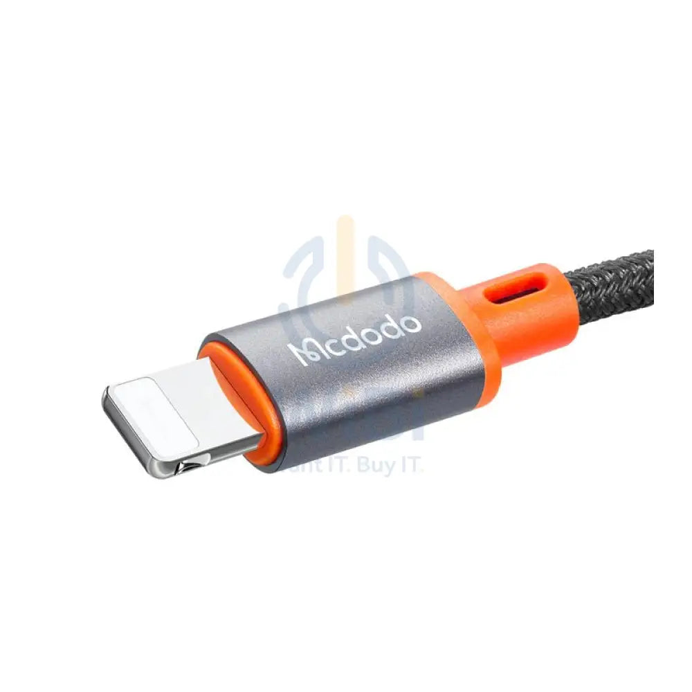 Mcdodo Castle Series AUX Jack Coil Cable - 1.8 Meters / Lightning to 3.5mm / Black