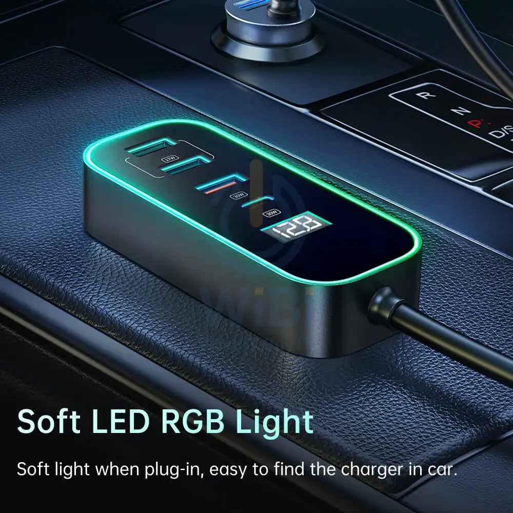 Mcdodo Digital Display Car Charger 5 Ports 107W CC-1900 Accessories > Power Adapters