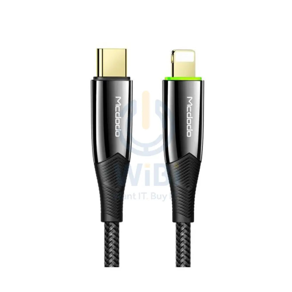 Mcdodo LED Auto Power Off PD Cable - Lightning To USB-C / Black