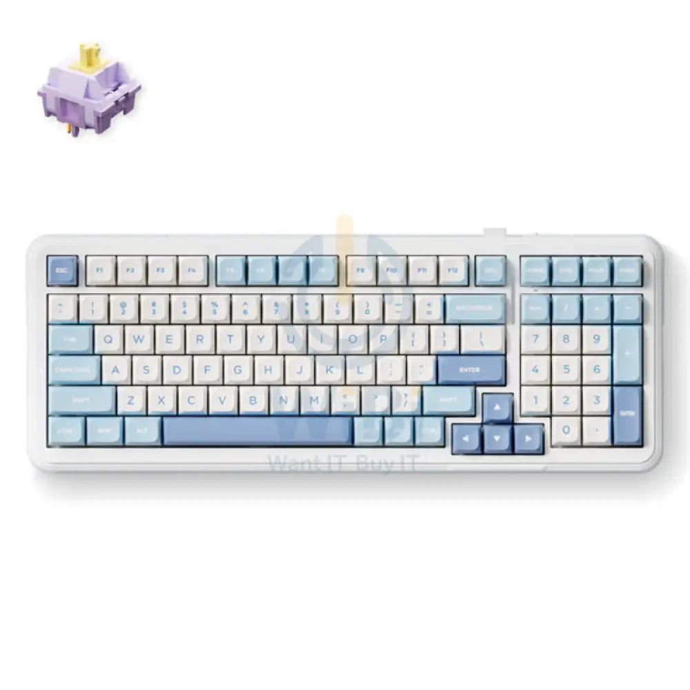 MCHOSE K99 Wireless Gasket Mount Mechanical Keyboard - 6000mAh / Wireless - Sky Blue Accessories > Keyboard & Mouse
