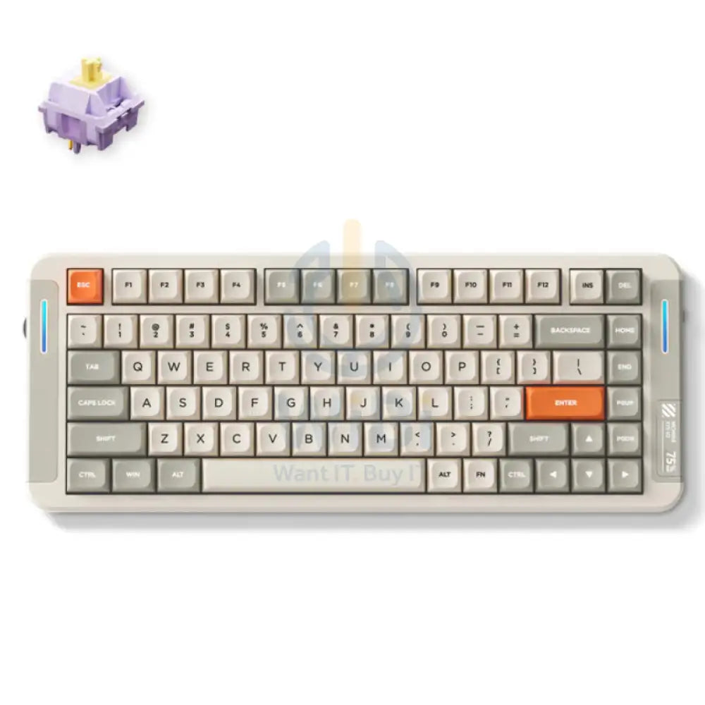 MCHOSE X75 V2 Custom Mechanical Keyboard - 4000mAh / Retro White Accessories > Keyboard & Mouse