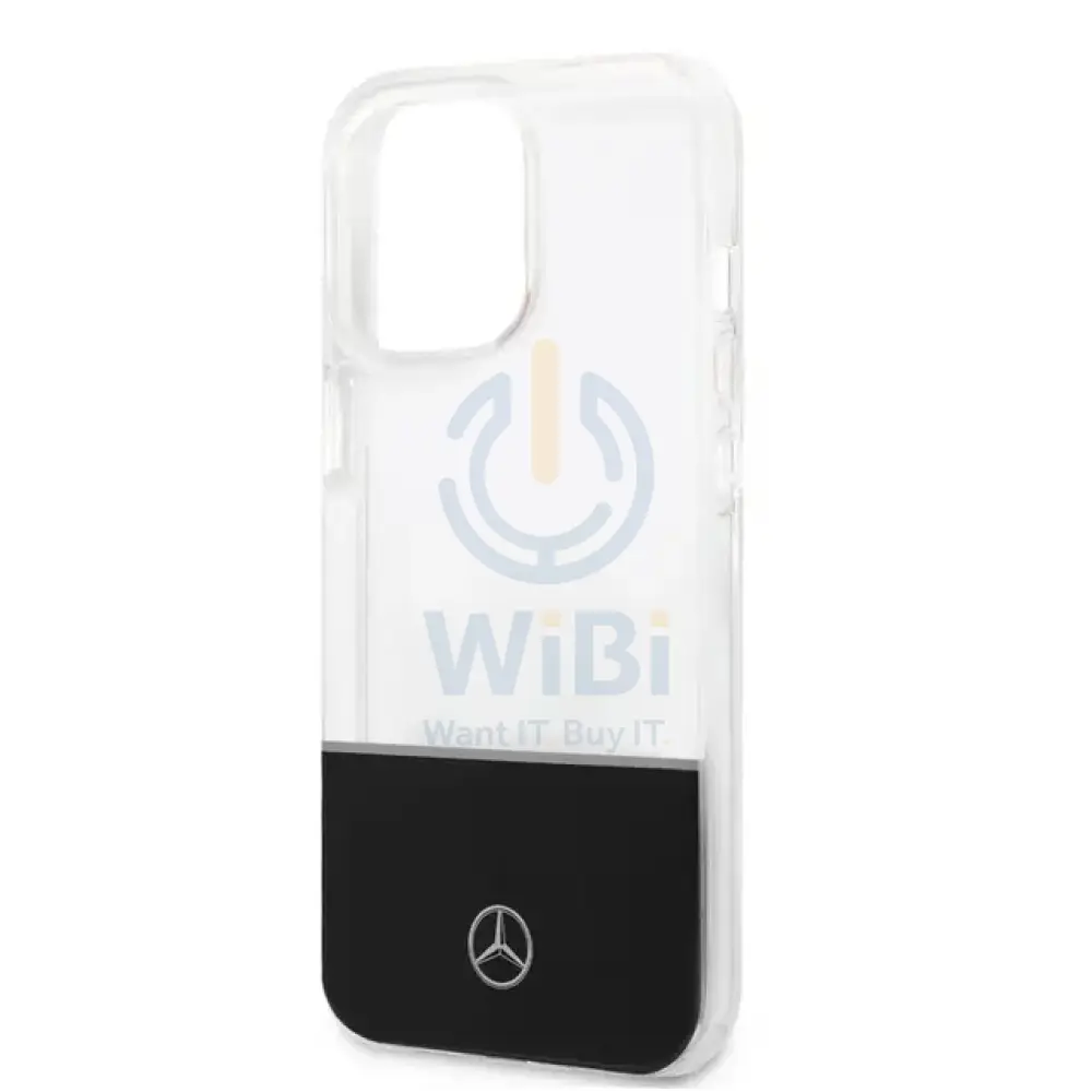 Mercedes-Benz iPhone 14 Pro PC/TPU Case with Silver Electroplated Middle Line - Transparent Accessories > Mobiles &