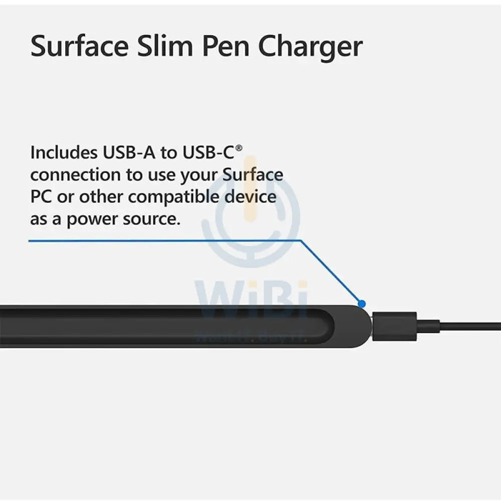 Microsoft Surface Slim Pen Charger - USB Type-A / Black Accessories > Cables & Converters