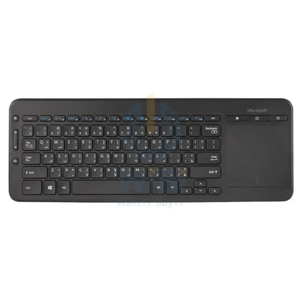 Microsoft Wireless AIO Media Keyboard - Wireless / Arabic/English / Black - Keyboard Accessories > Keyboard & Mouse