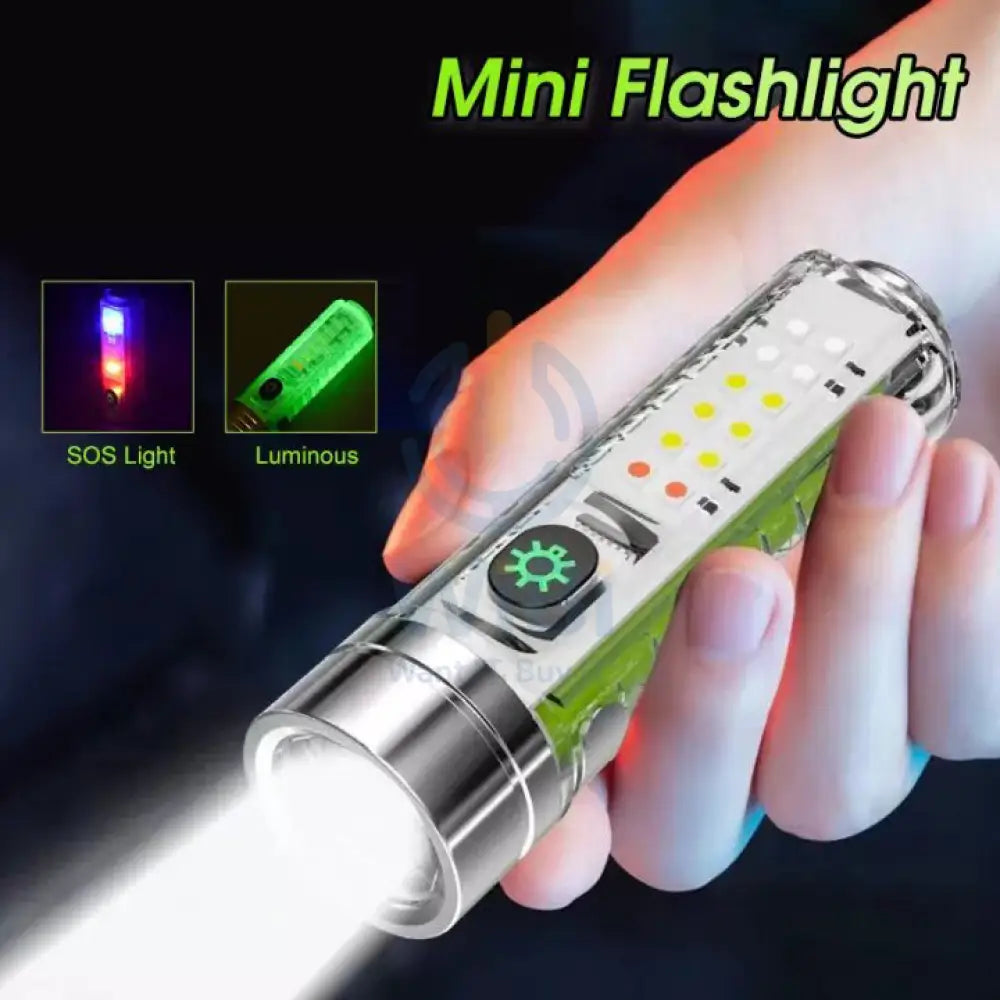Mini Multifunctional White Laser Flashlight With Strong Light Accessories > Smart Devices