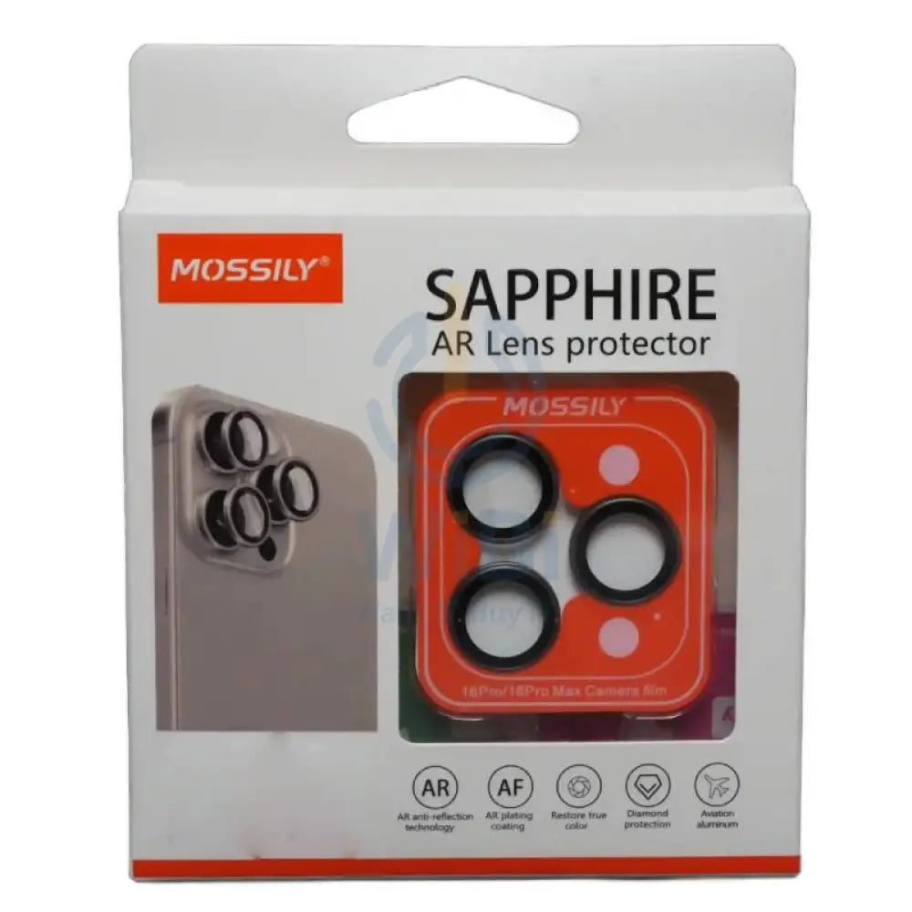 MOSSILY Camera Lens Protector - Apple iPhone 16 Pro/16 Pro Max / Grey Accessories > Mobiles & Tablets > Mobiles >