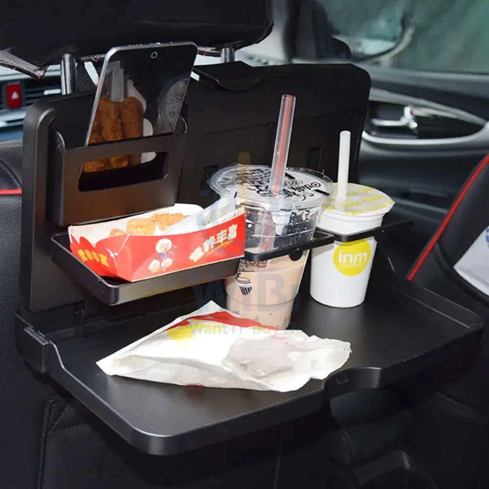 Multi-function Plastic Car Seat Back Organizer Foldable Table Travel Foldable Dining Tray Accessories > Other