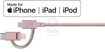 Native Union Belt Cable Universal 2M - Rose Accessories > Cables & Converters > Cables