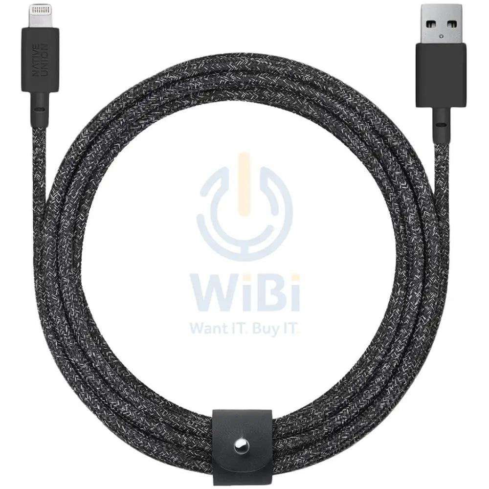 Native Union Belt Cable XL - USB A to Lightning 3M - Cosmos Black Accessories > Cables & Converters > Cables