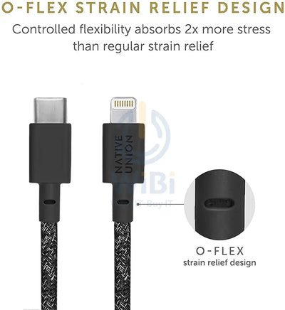 Native Union Belt Cable XL USB-C to Lightning 3M - Cosmos Accessories > Cables & Converters > Cables