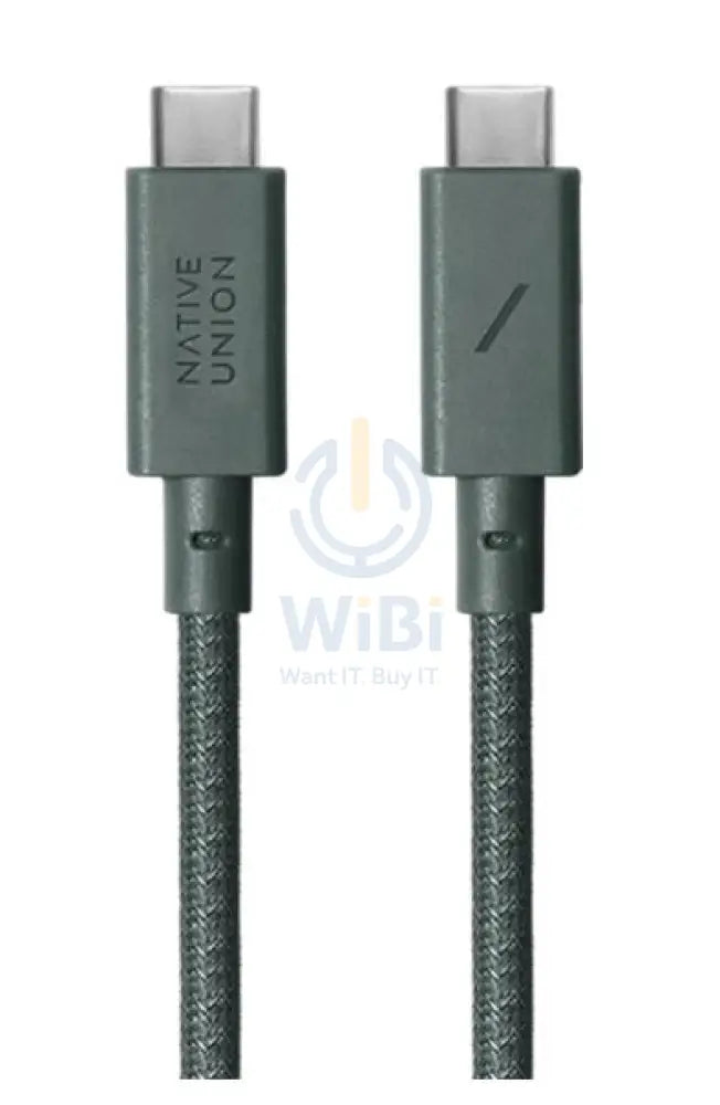Native Union Cable-C To C 3M Anchor - slate Green Accessories > Cables & Converters > Cables