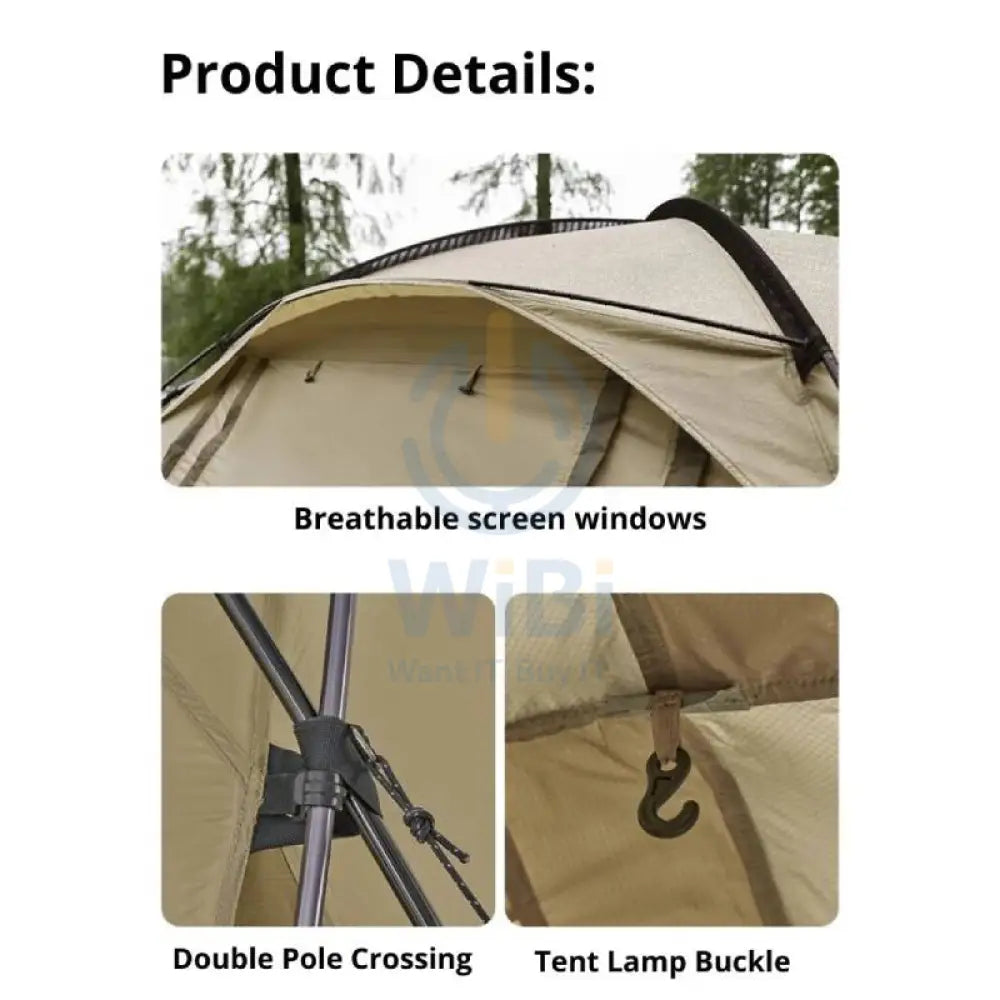 Naturehike Aries B tunnel tent - Khaki Outdoor & Travel > Tents