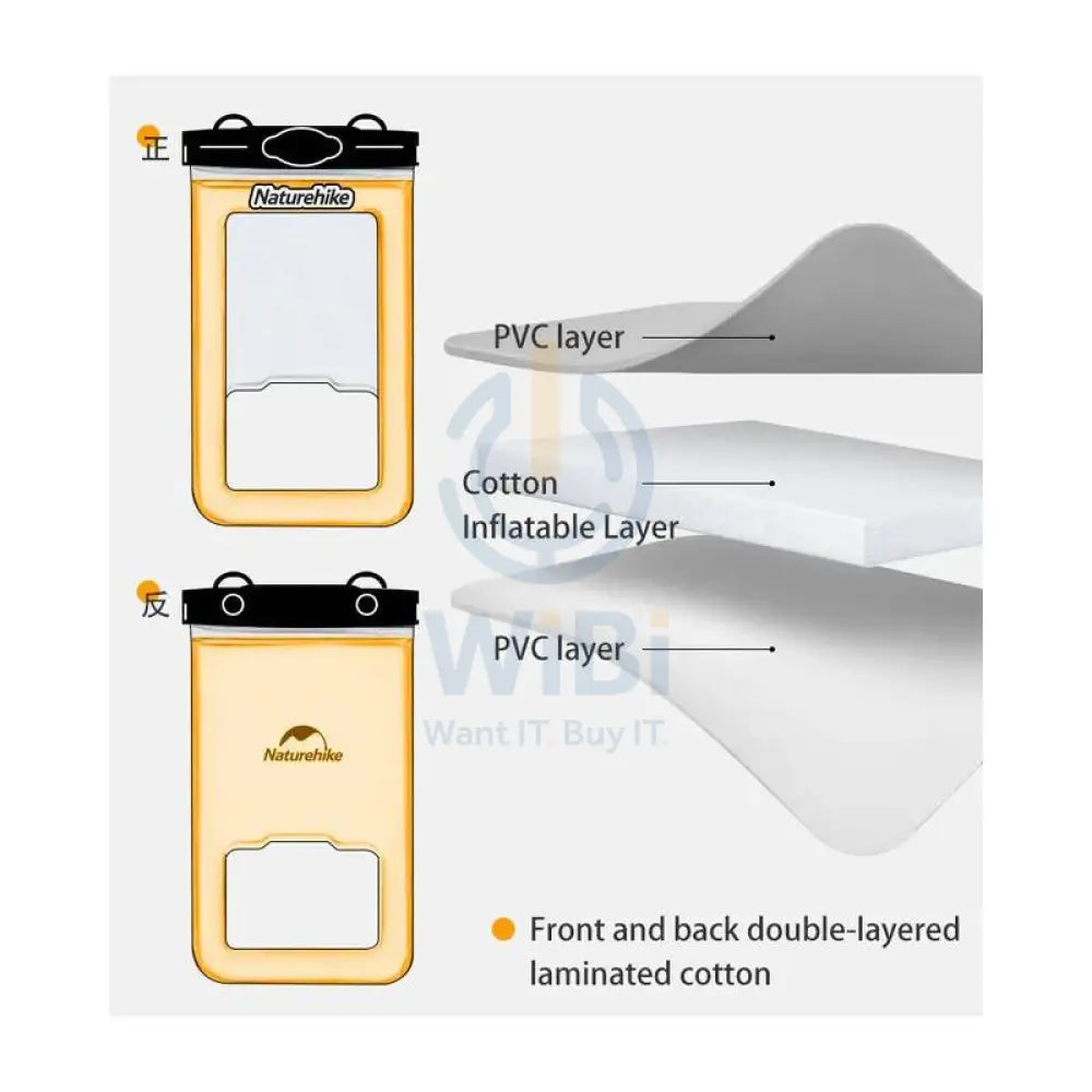 Naturehike Waterproof Floating Phone Bag - Yellow Outdoor & Travel > Bags