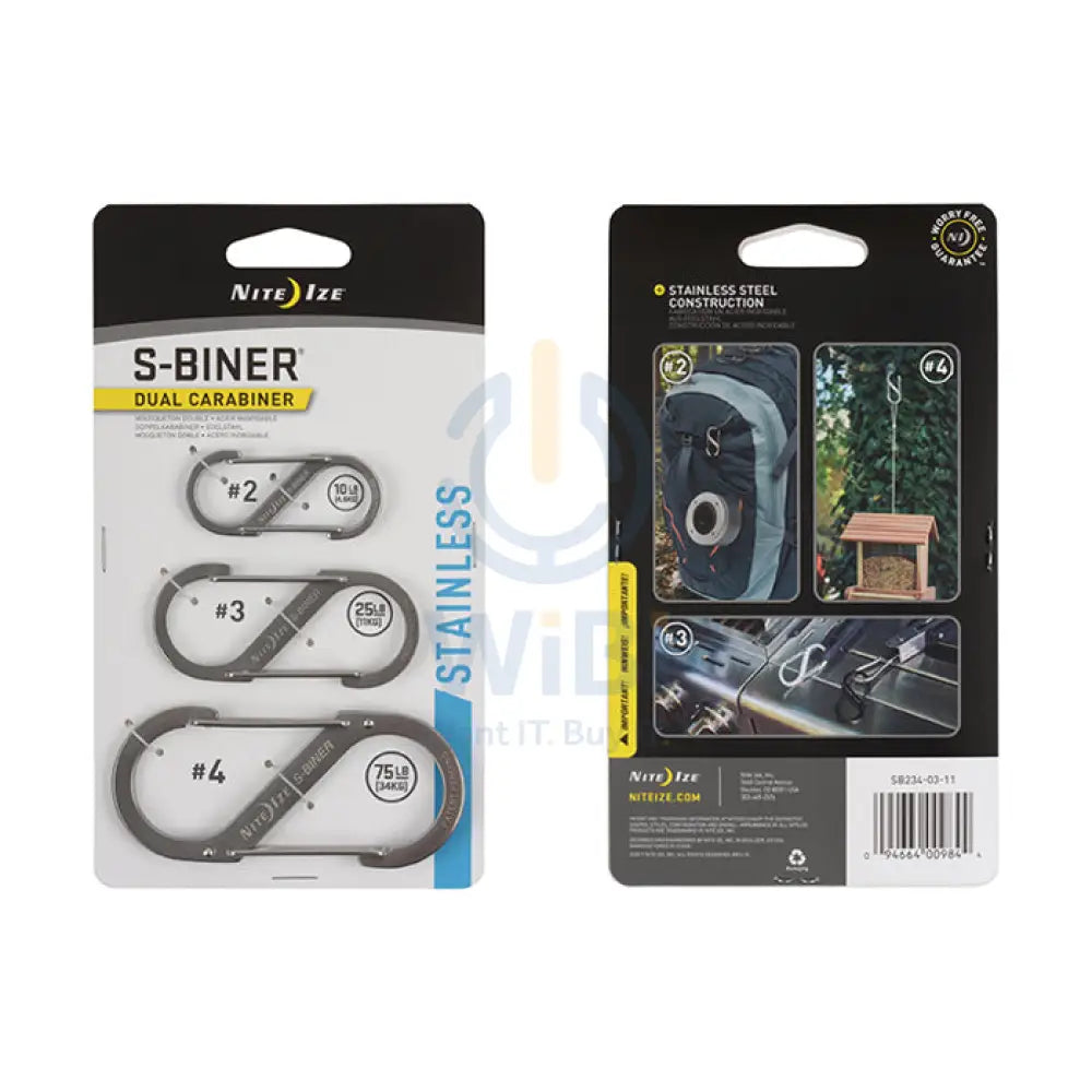 S-Biner® Stainless Steel Dual Carabiner-Stainless Accessories > Other Accessories