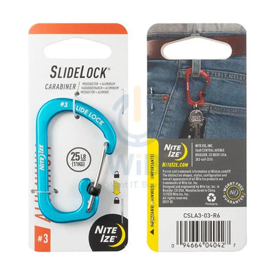 NiteIze SlideLock® Carabiner Aluminum #3 - Blue Accessories > Other Accessories