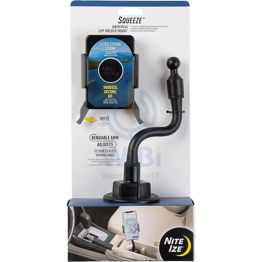 Niteize Squeeze Universal Cup Holder Mount Accessories > Mobiles & Tablets > Mobiles > Mobile Holder / Stands